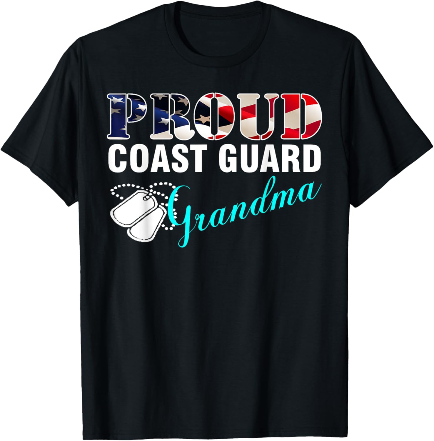 Vintage Proud Coast Guard Grandma With American Flag Gift