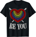 Be You LGBT Gay Pride Month Crochet Yarn Rainbow Heart