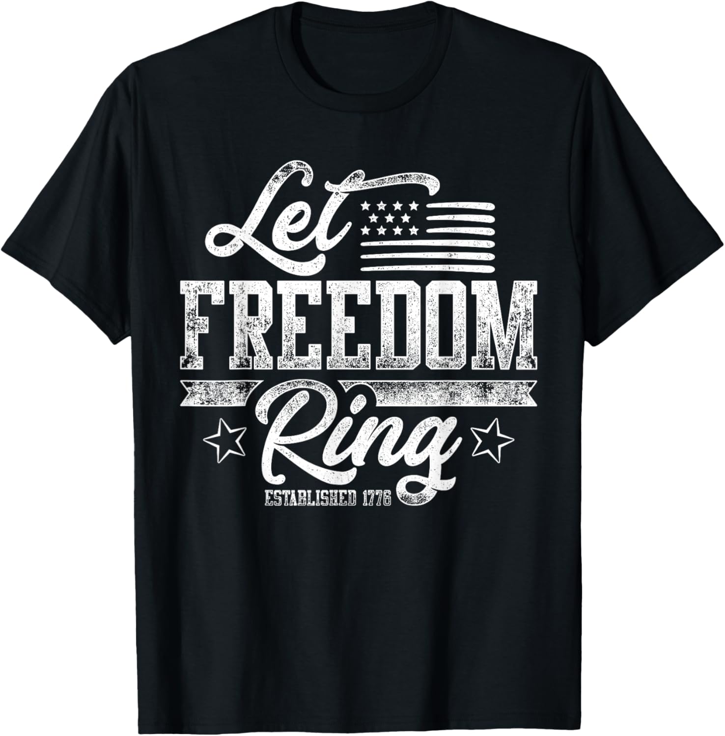 American Usa Flag Let Freedom Ring 4Th Of July Retro Vintage