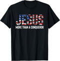 Jesus More Than A Conqueror American Flag Vintage