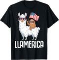 Llamerica Usa Flag Patriotic Llama Sloth 4Th Of July
