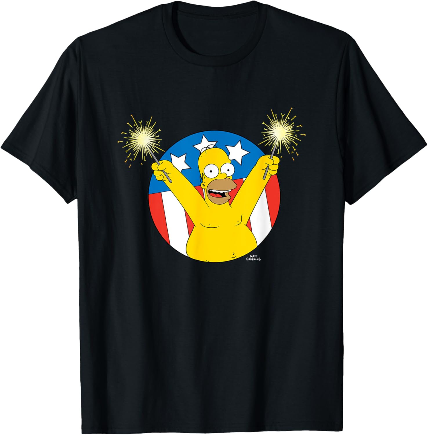 The Simpsons 4Th Of July American Flag Woo Hoo Homer