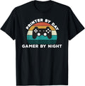 Funny Printer By Day Gamer By Night Print Video Game Lover
