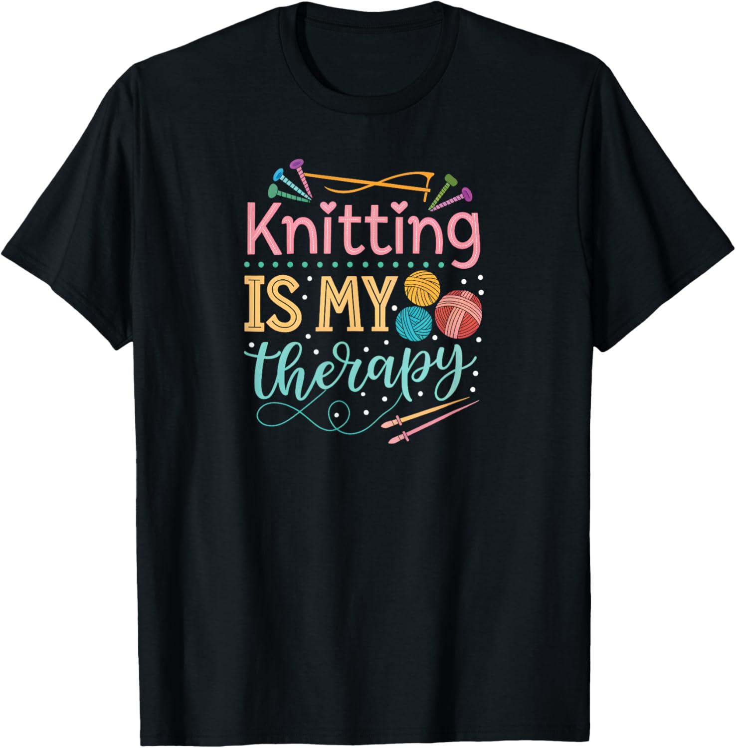 Funny Knitting Is My Therapy: Yarn Lover Gift