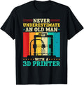 3D Print 3D Printing Retro Vintage Old Man With A 3D Printer