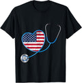 Usa Flag Heart 4Th Of July Gifts Nurse