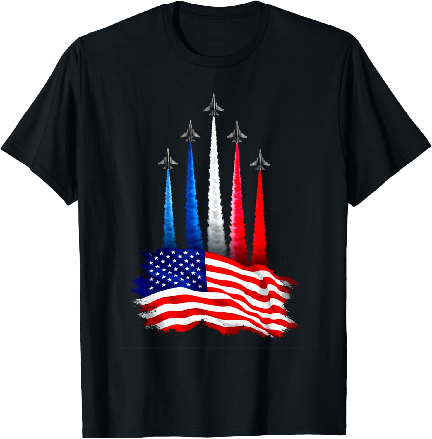 Independence Day American Flag Jet Planes 4Th Of July