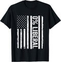 Zero Percent 0 Liberal Vintage Usa Flag Pro Conservative
