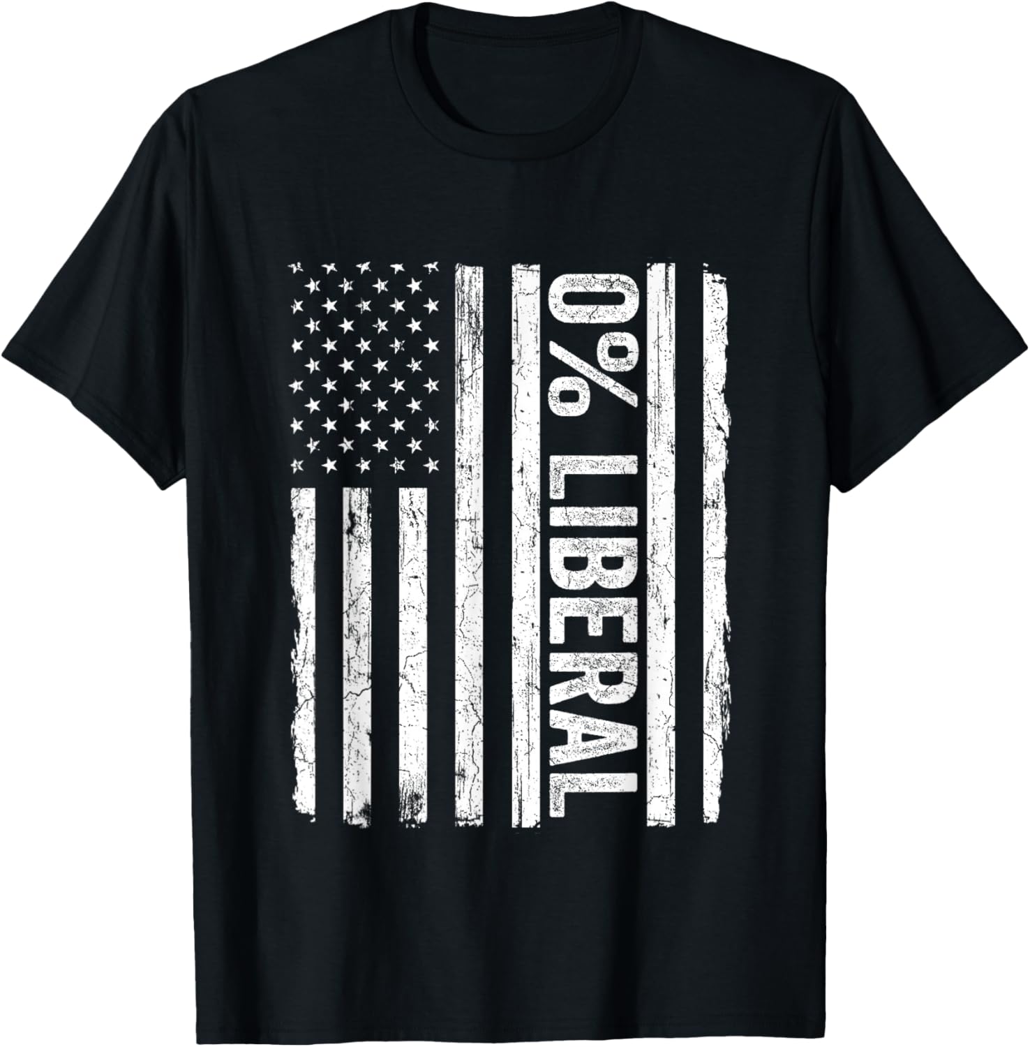 Zero Percent 0 Liberal Vintage Usa Flag Pro Conservative