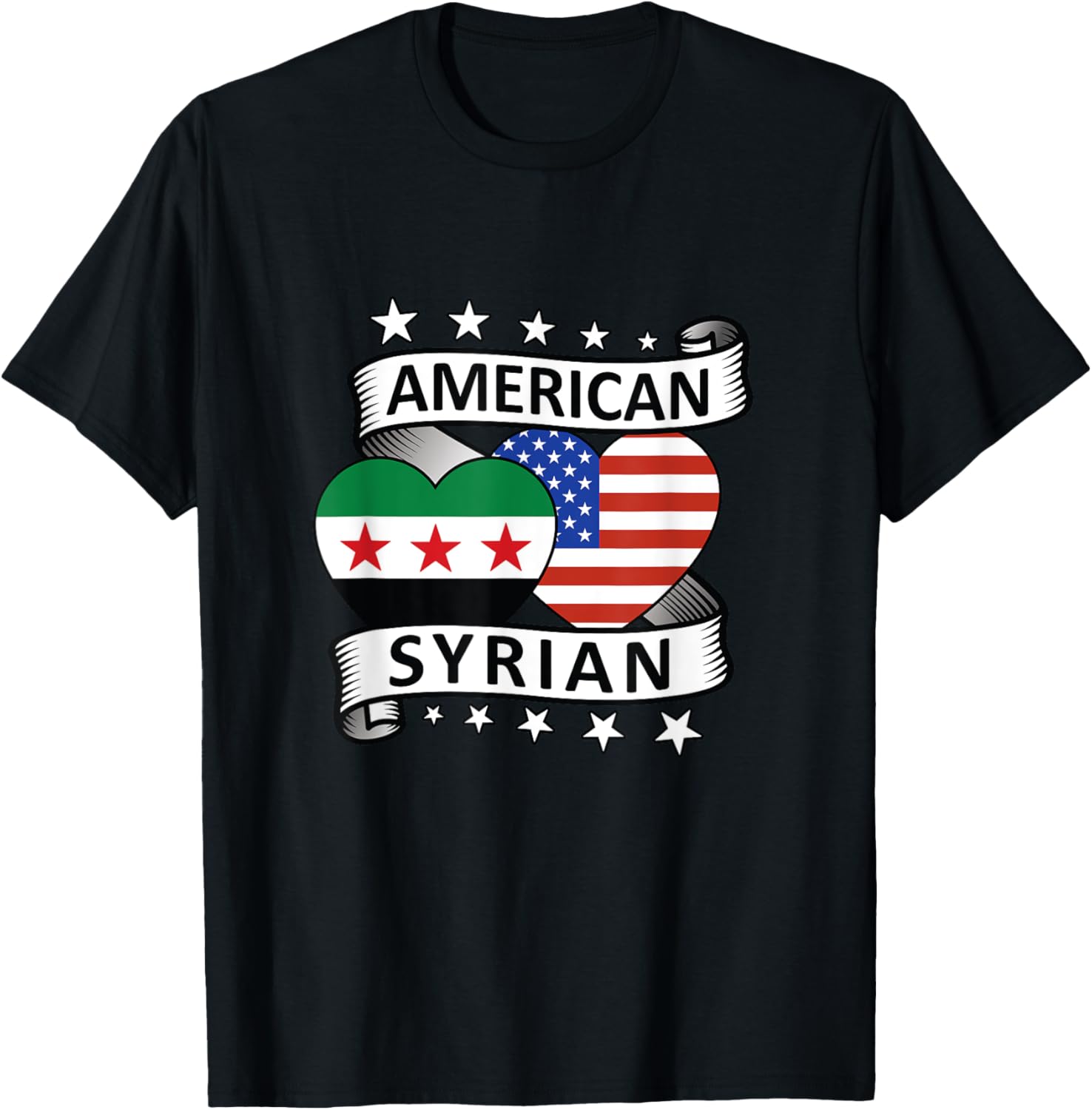 Syrian American Flag American And Syrian Syria New Flag