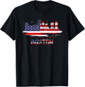Usa American Flag Massachusetts Cityscape Boston Skyline
