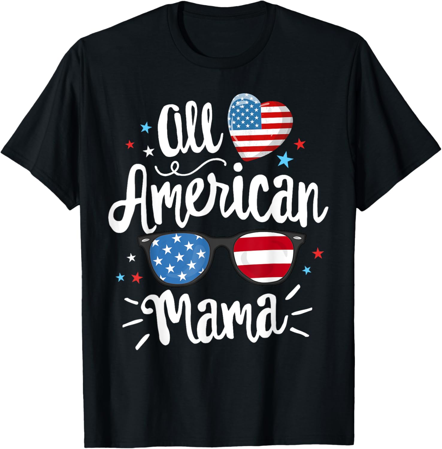 All American Mama Women American Flag 4Th Of July Patriotic