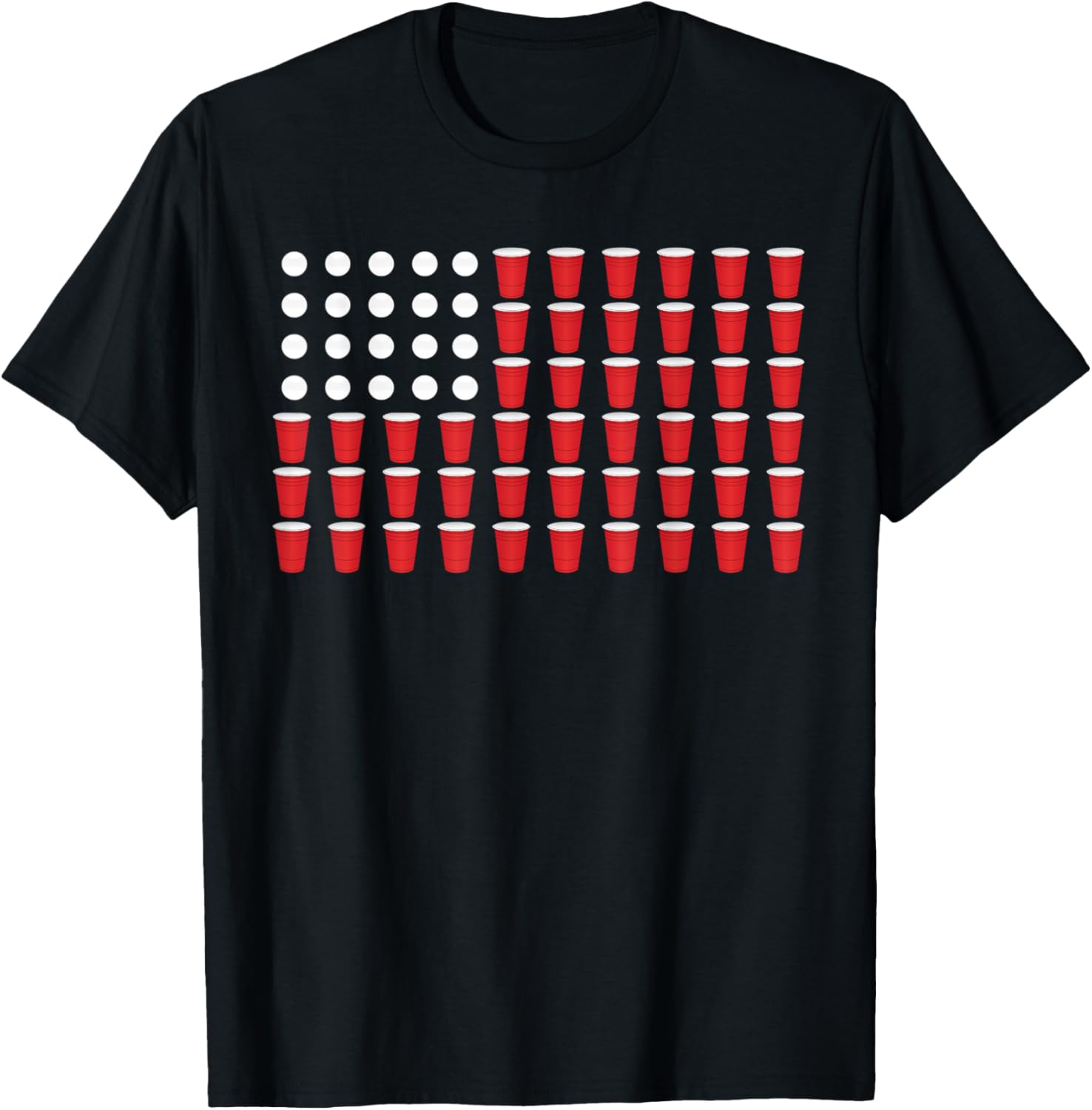 4Th Of July T Shirt Gift Beer Pong American Flag Drinking