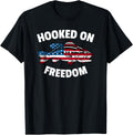 4Th Of July Fishing American Flag Bass Hooked On Freedom