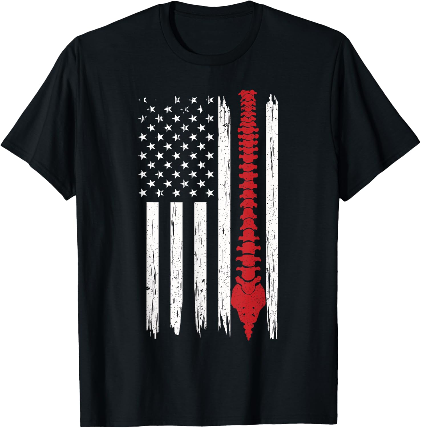 Patriotic Chiropractic Tee American Flag Spinal Cord Ideas