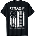 I Wear Gray For My Brother Usa Flag Brain Cancer Awareness