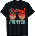 Retro Vintage Retirement Men Women Retired Printer