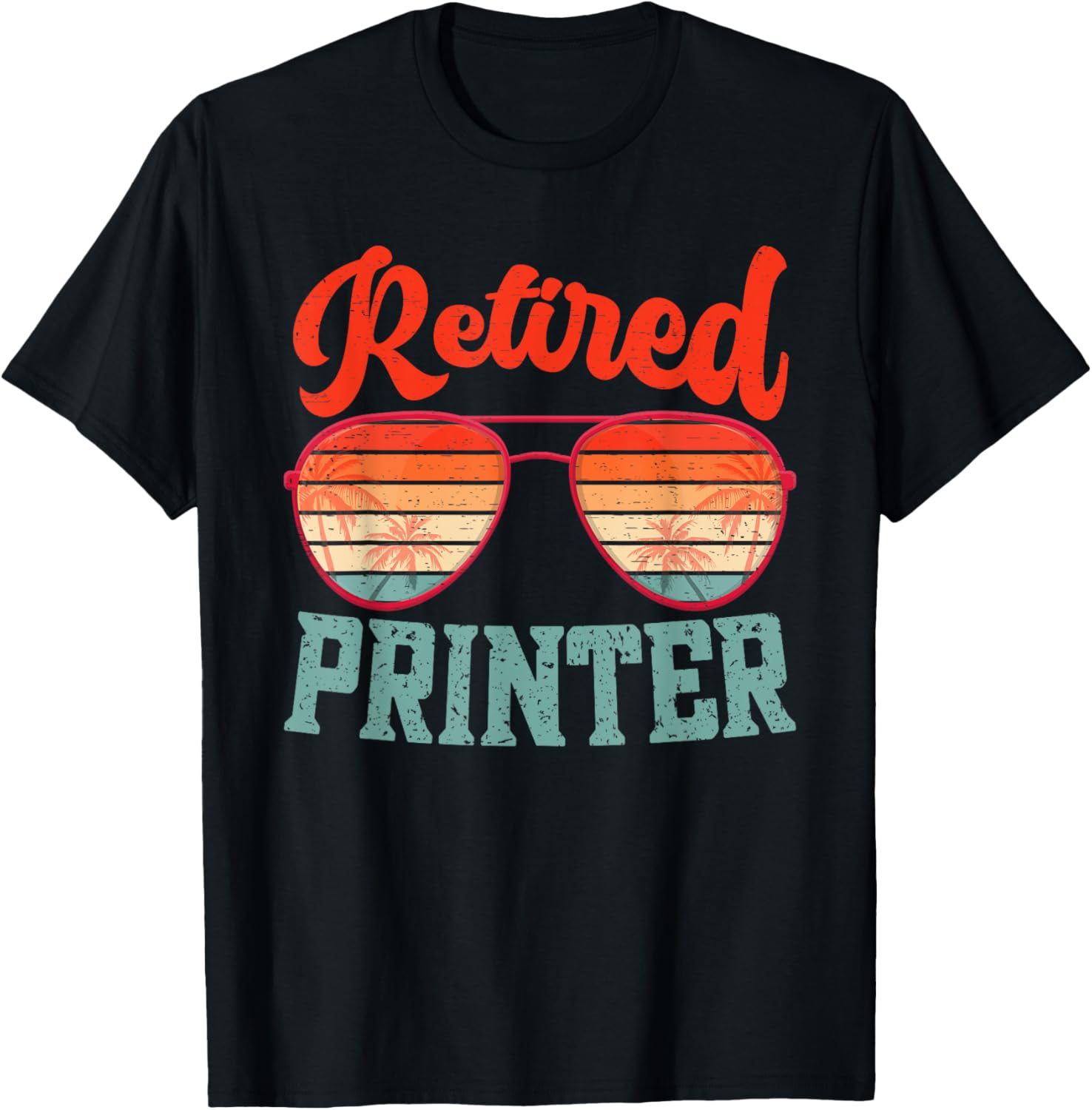 Retro Vintage Retirement Men Women Retired Printer