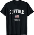 Suffolk Virginia Va Vintage American Flag Sports Design
