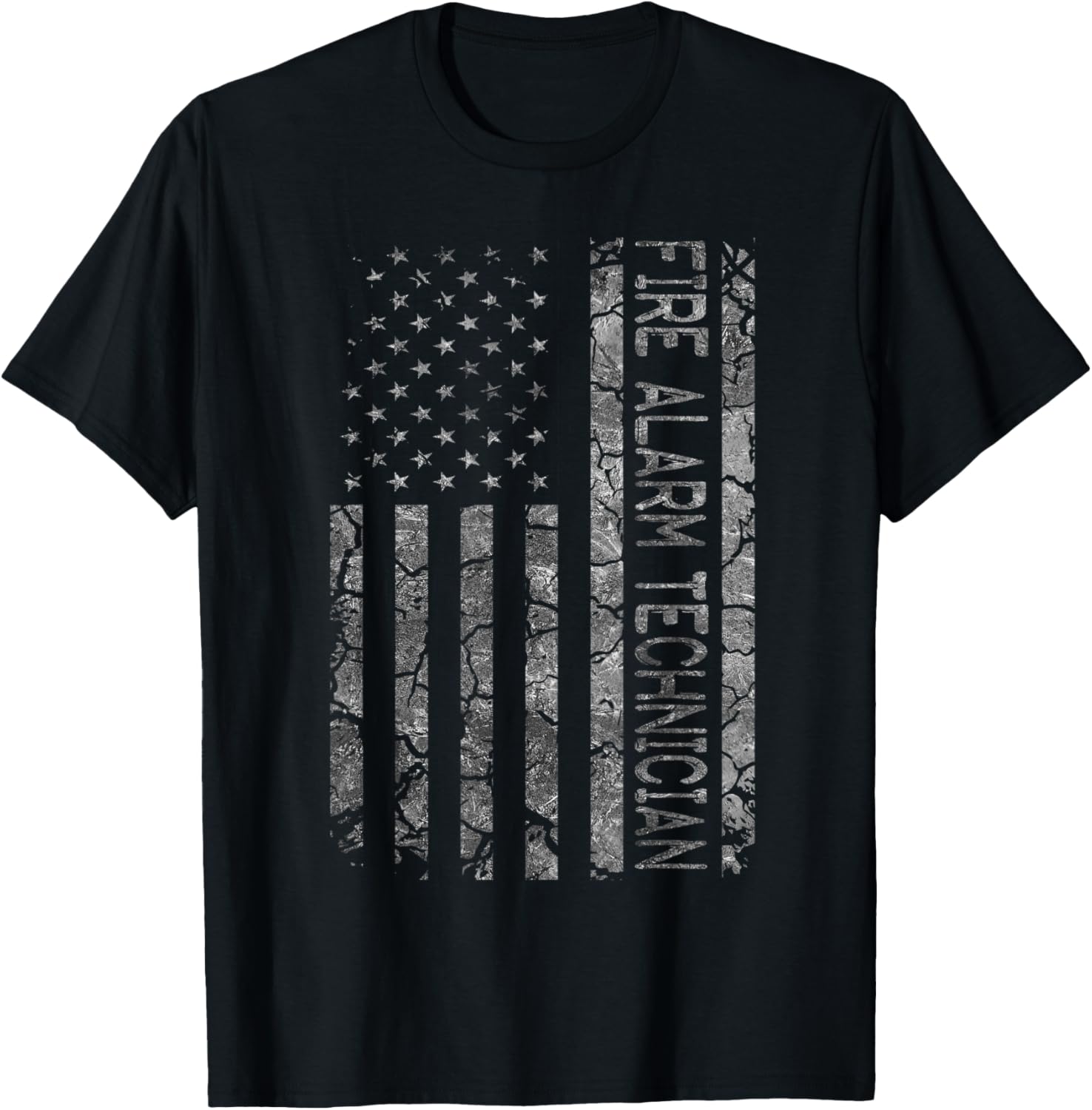 Funny Job Title Worker American Flag Fire Alarm Technician