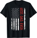 Best Dad Ever Us American Flag Gift For Fathers Day Short Sleeve
