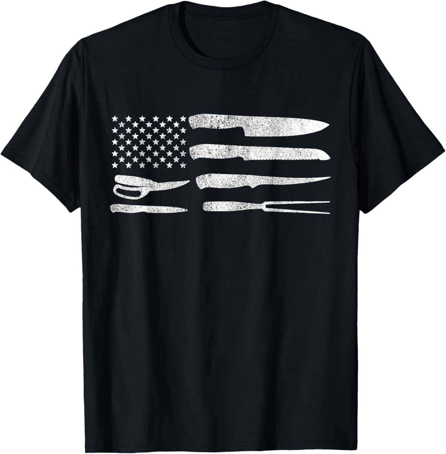 Chef American Flag Kitchen Knives Cooking Patriotic Gift
