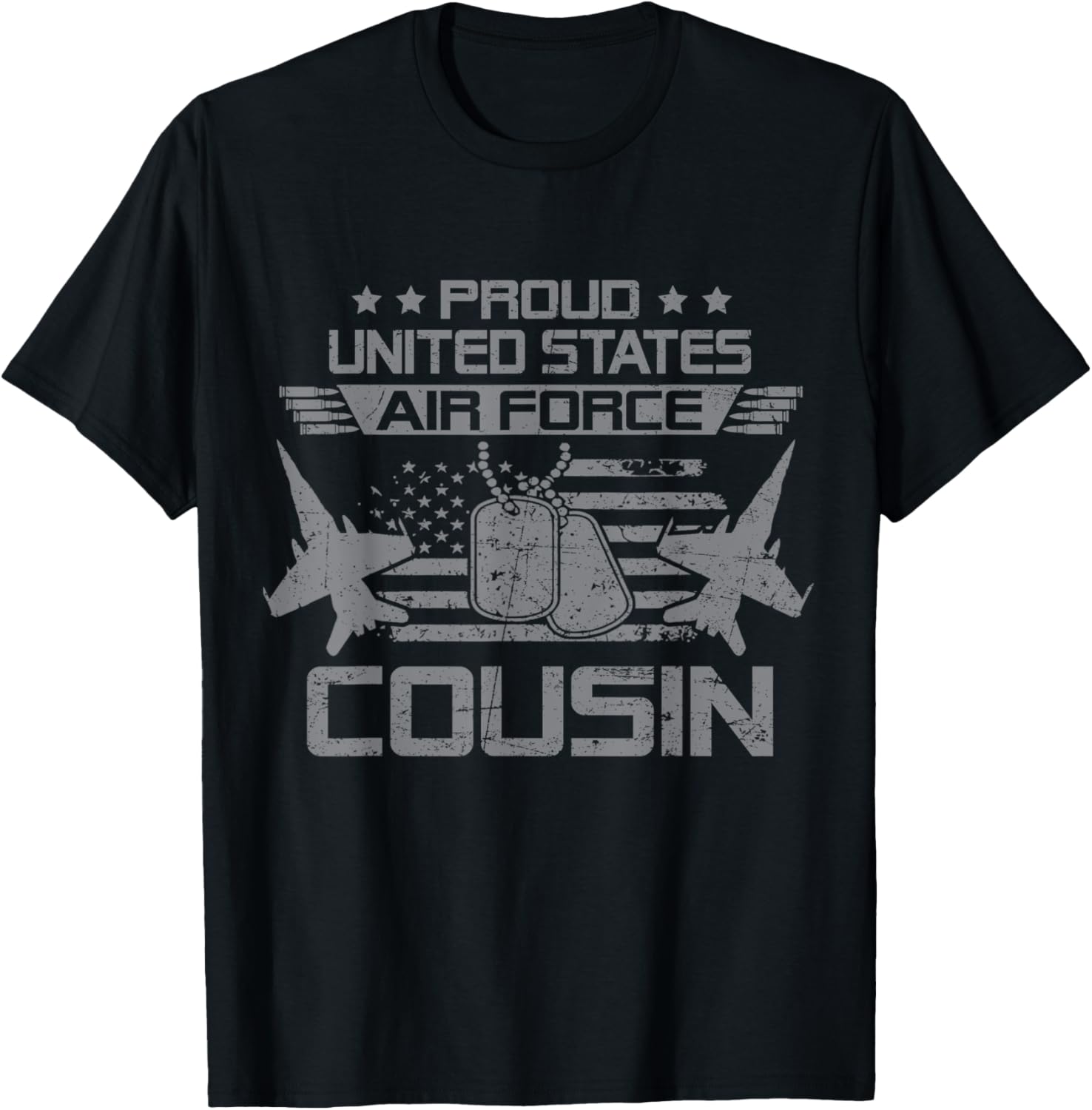 Proud Army Us Air Force Cousin Flag Usa Military Veteran