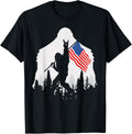 4Th Of July Shirt Bigfoot Sasquatch Usa American Flag