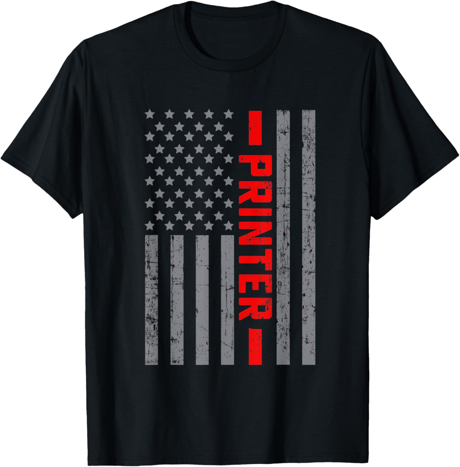 American Flag Printer Us Flag Vintage Tee Men Dad