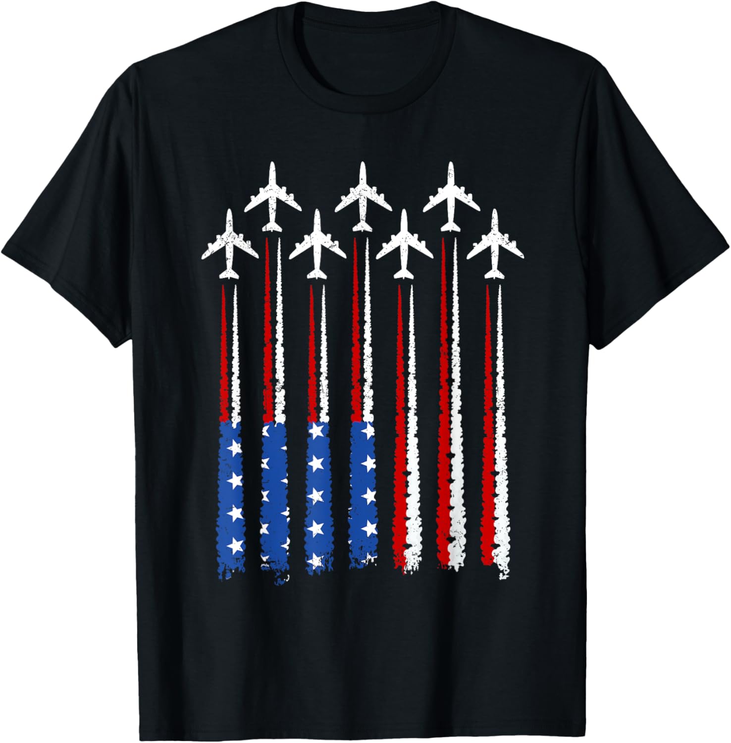 Airplane Usa American Flag 4Th Of July Patriotic Vintage