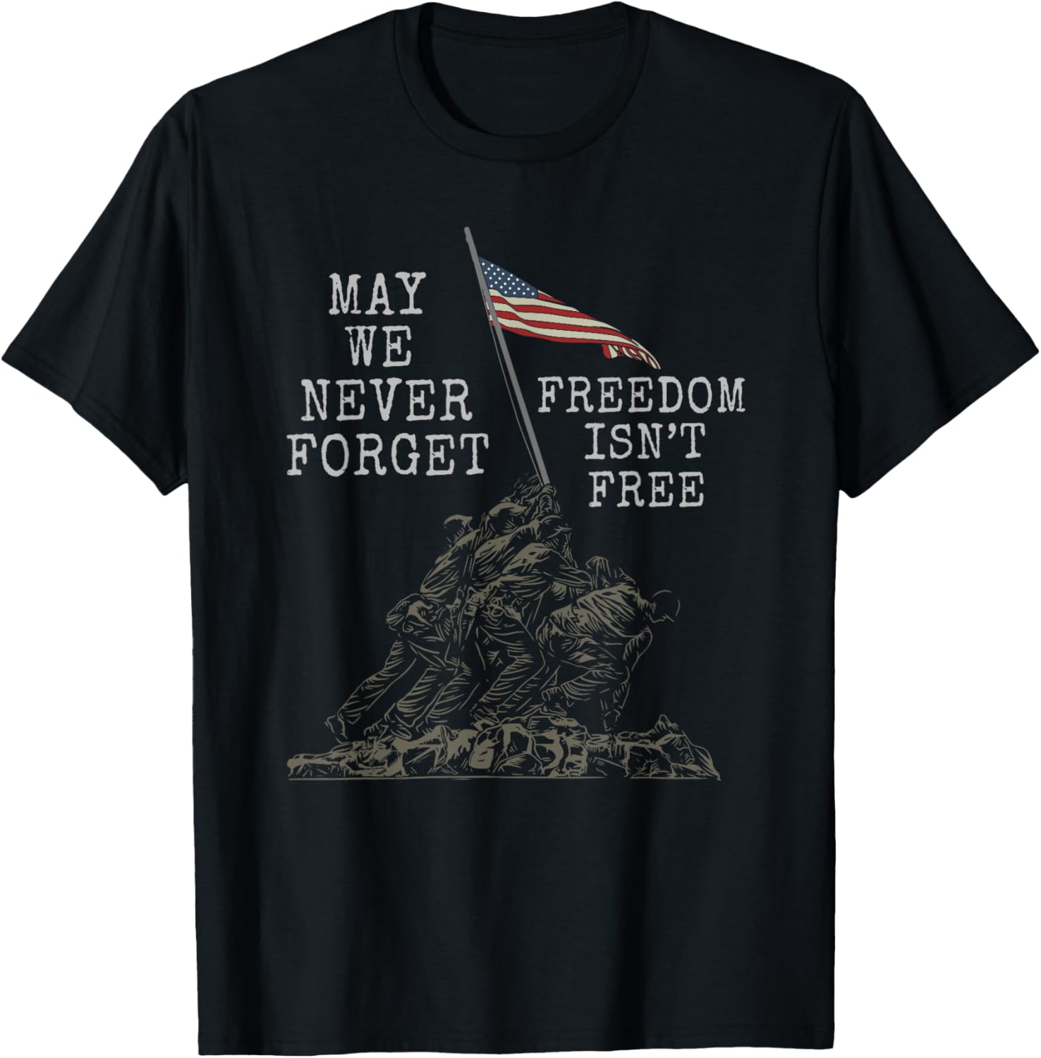 May We Never Forget Freedom Isnt Free Usa Flag Veteran