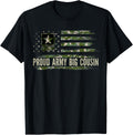 Proud Army Big Cousin Camo American Flag Veteran Gift