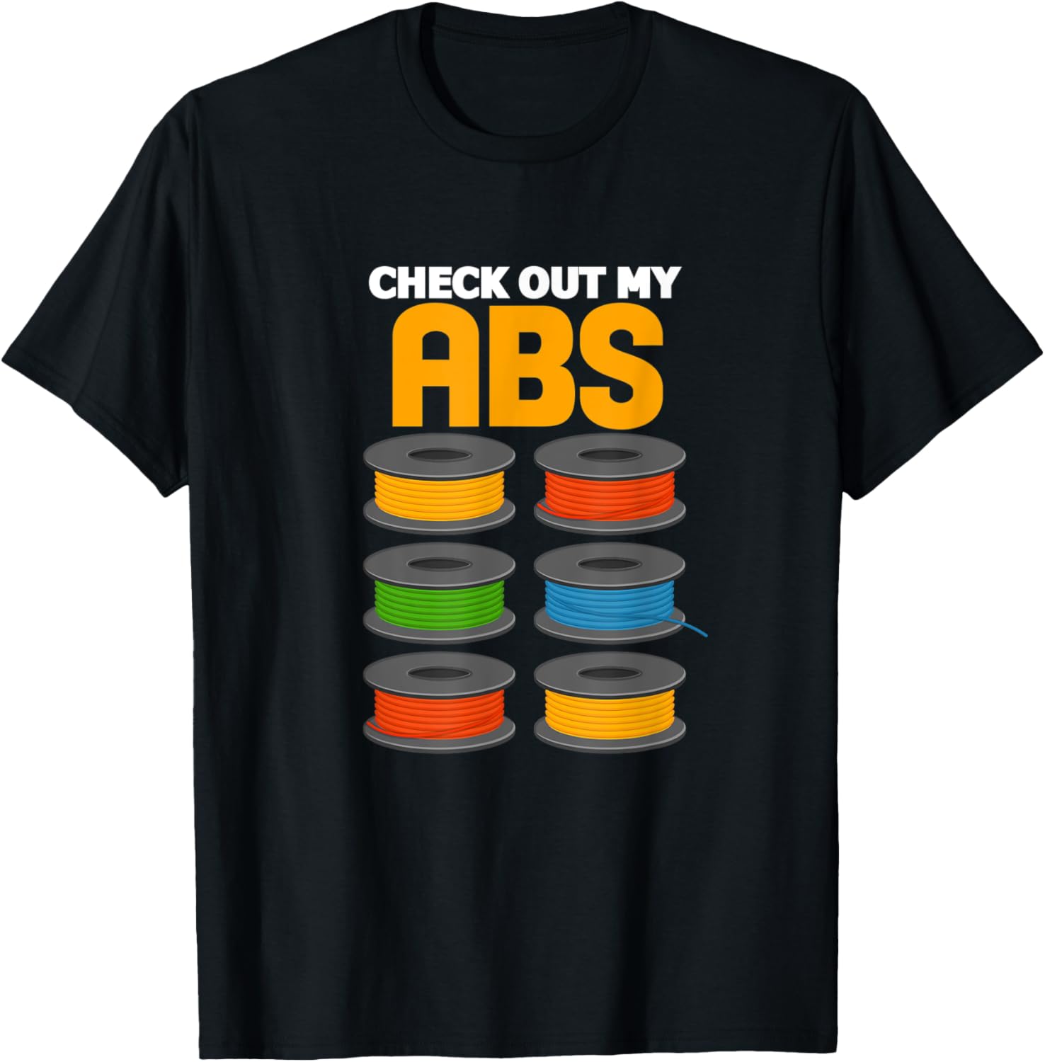 Mens 3D Printer Check Out My Abs Funny 3D Printing Workout