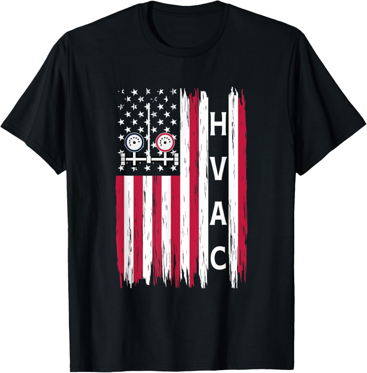Funny Hvac Technician Novelty Patriotic Us American Flag