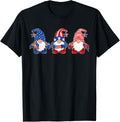 Three Gnomes Celebrating Independence Day 4Th Of July Usa