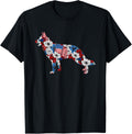 German Shepherd 4Th Of July Flower American Flag Patriotic