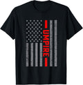 American Flag Umpire Us Flag Vintage Tee For Men Dad