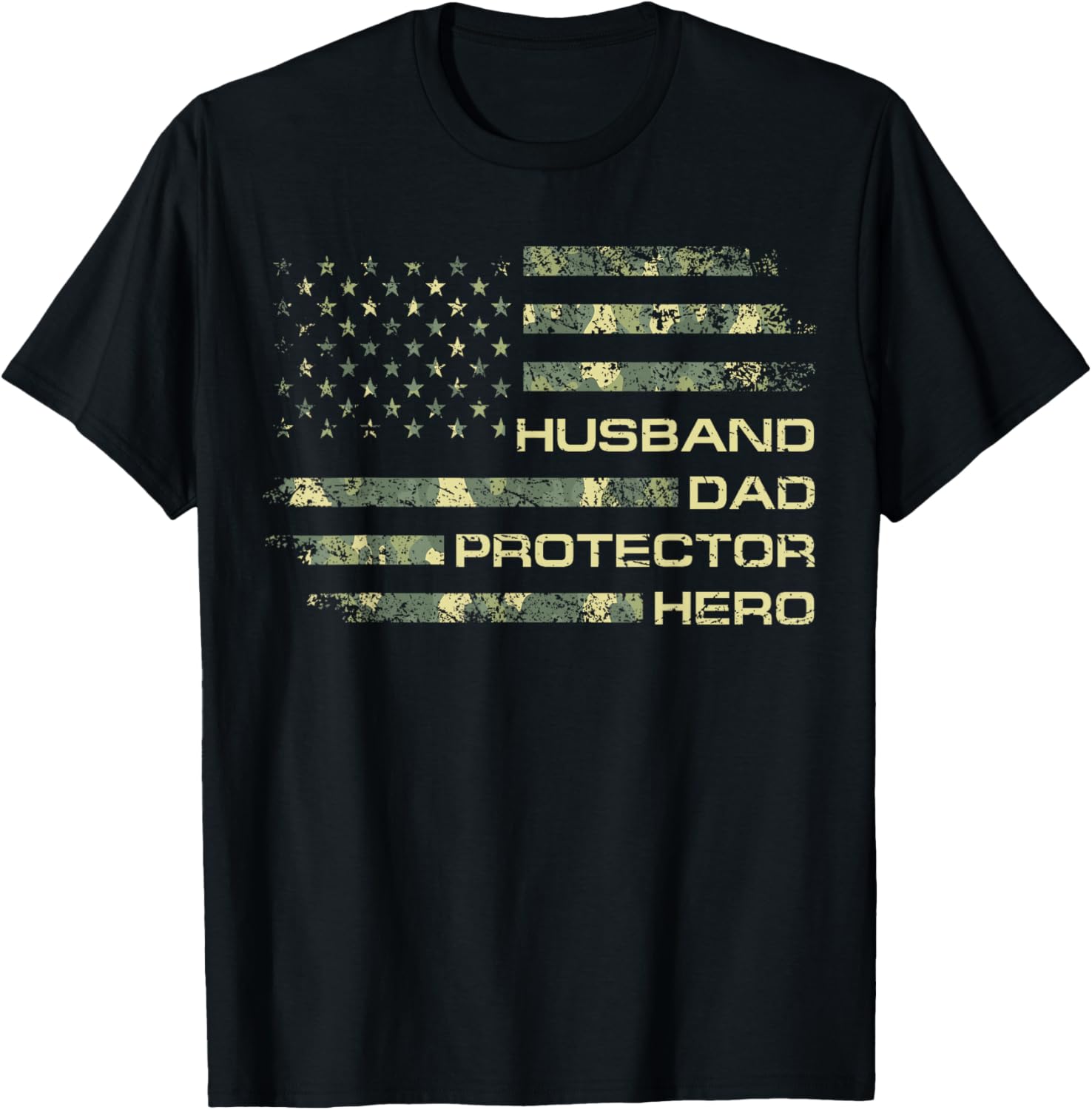 Husband Dad Protector Hero For Christmas Camo American Flag