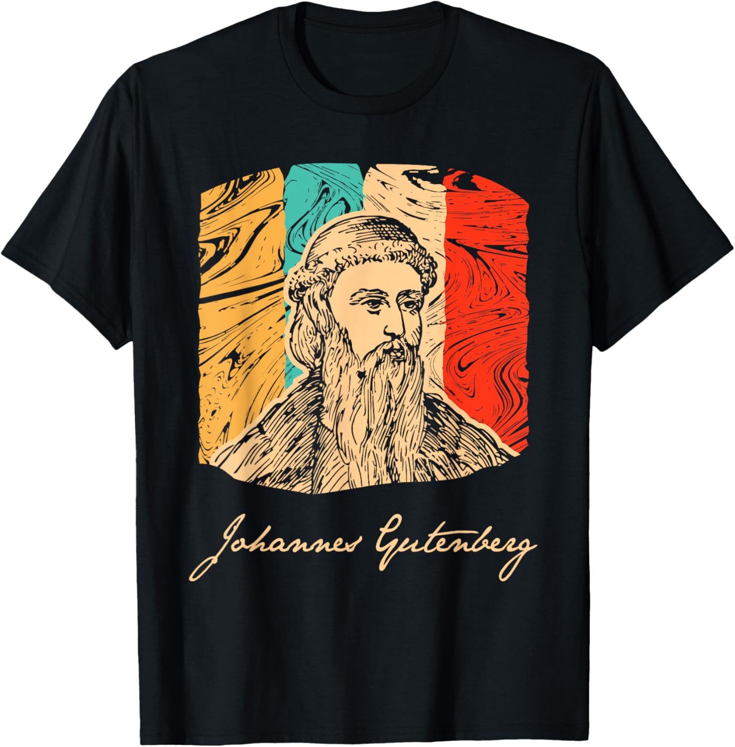 Johannes Gutenberg Printer Blacksmith Retro T Shirt