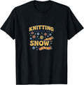 Knitting Through The Snow Funny Christmas Yarn Holiday