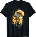 Faith Cross Christian Lion Sunflower American Flag