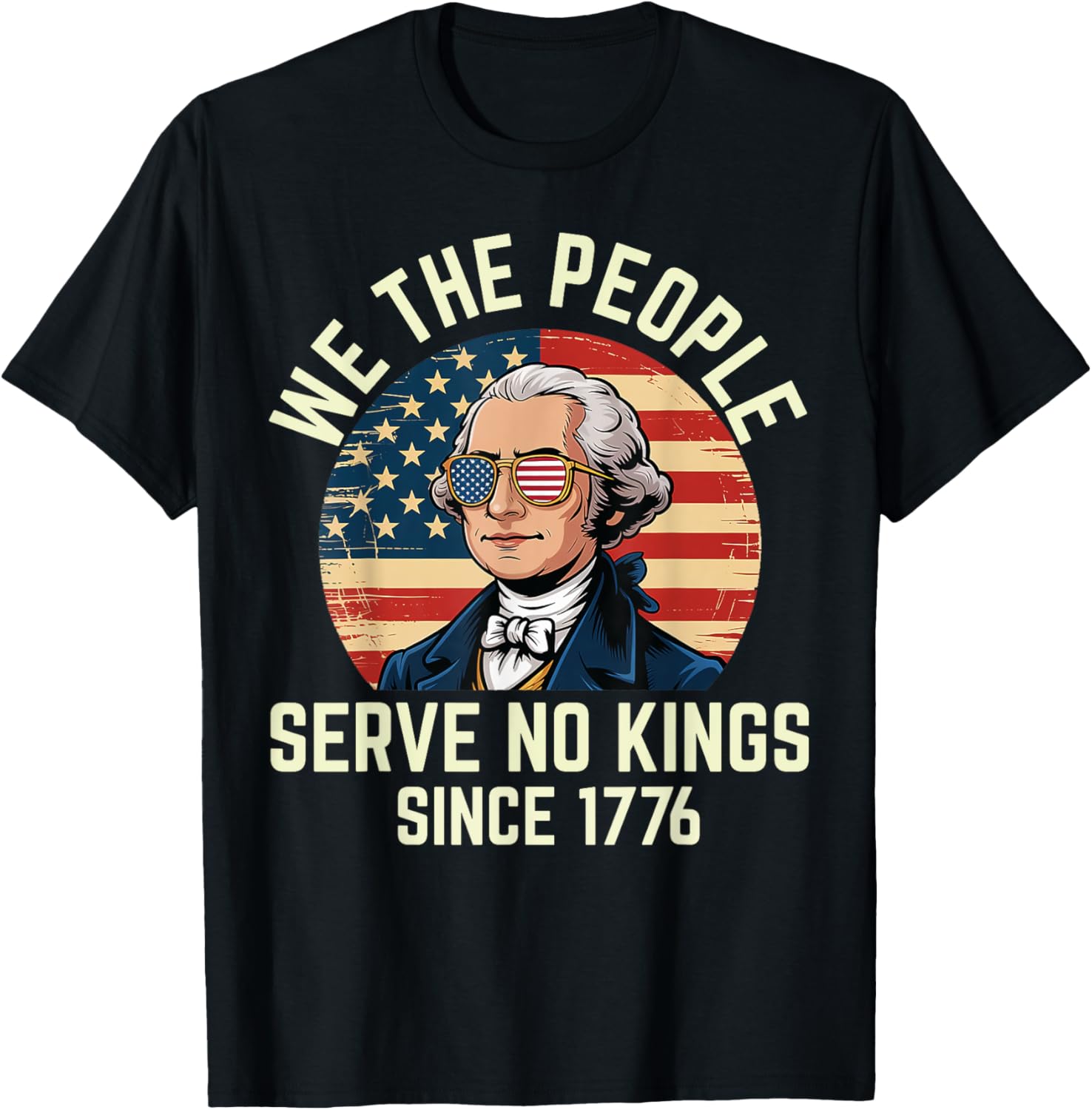 4Th Of July No King In Usa 1776 Patriotic American Flag
