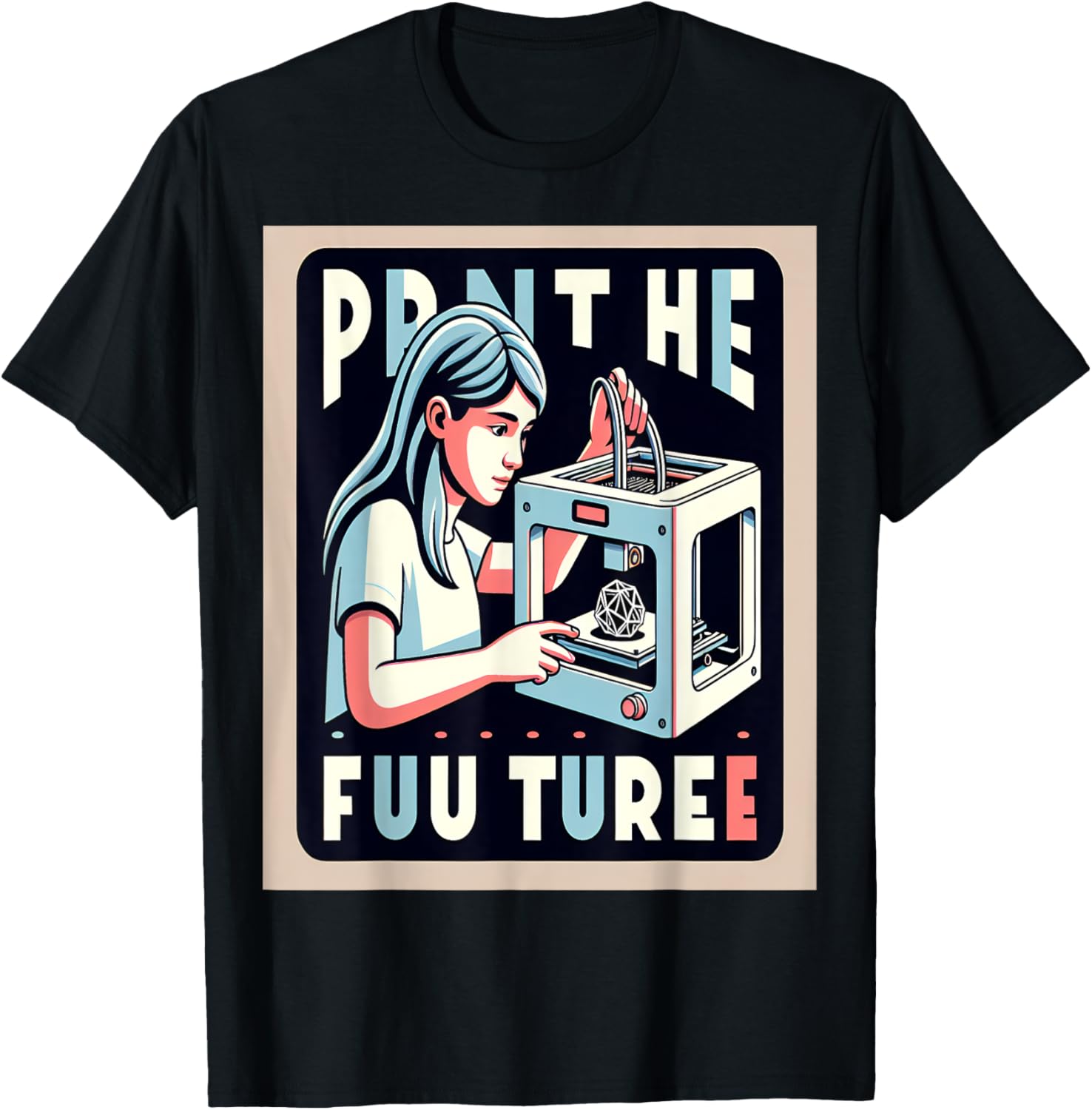 Girl 3D Printer Print Future
