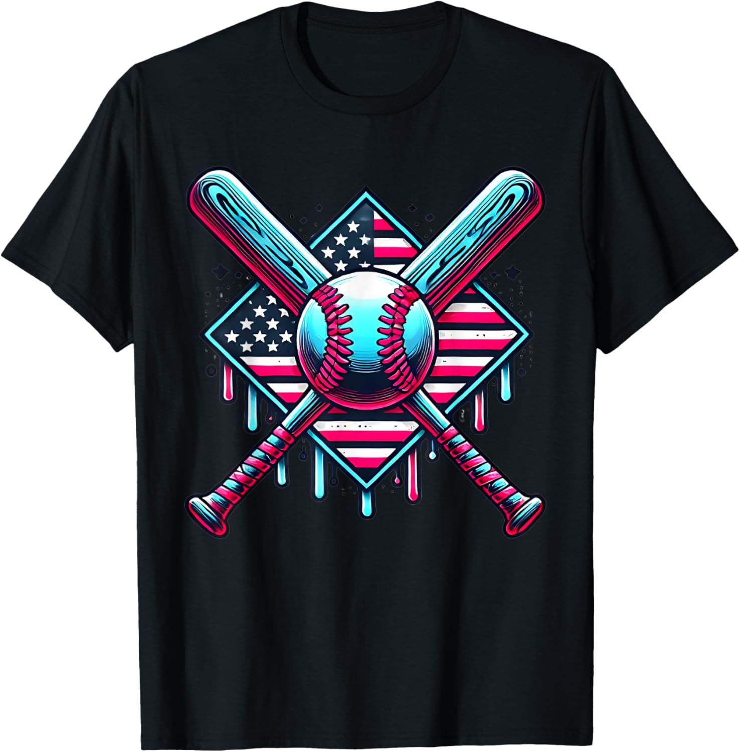 Baseball Drip For Boys American Flag Usa Graphic Patriotic