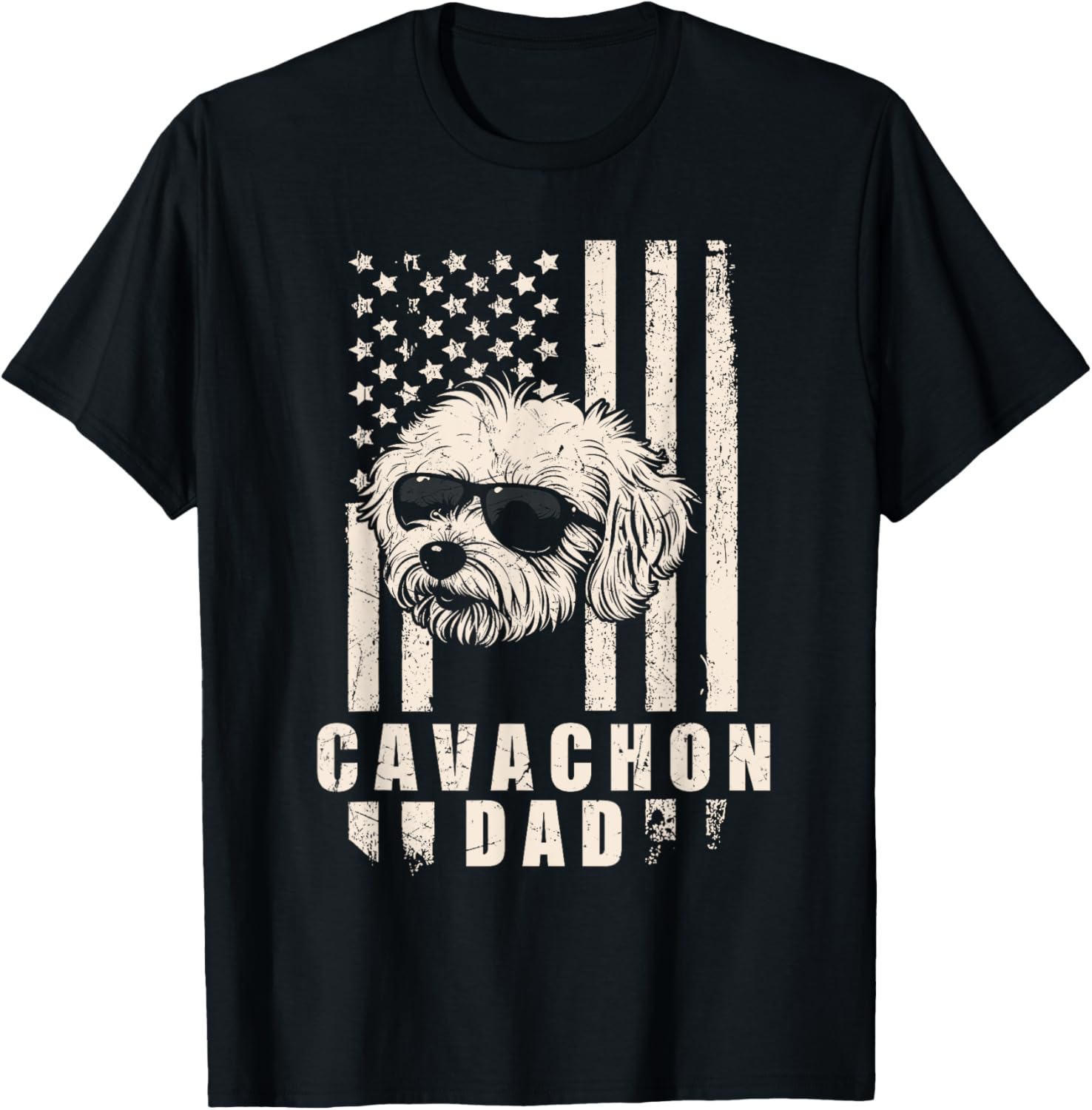 Cavachon Dog Dad American Flag Gifts For Best Father Men