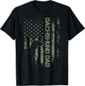 Vintage Usa Camo Flag Proud Dachshund Dad Wiener Silhouette