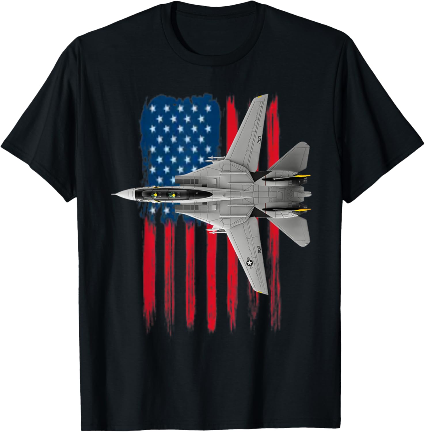 A Patriotic Navy F 14 Tomcat And The American Flag