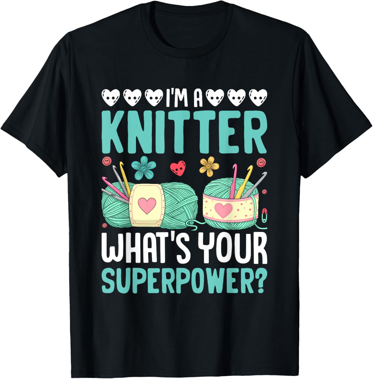 Funny Knitter Superpower Humor Yarn Design