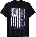 Alzheimers Shirt American Flag End Alz Alzheimers Awareness