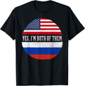 Half American Half Russian Usa Flag Russia Heritage Dna